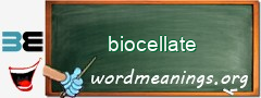 WordMeaning blackboard for biocellate
